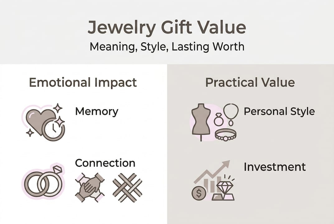 Infographic showing jewelry gift meaning and value
