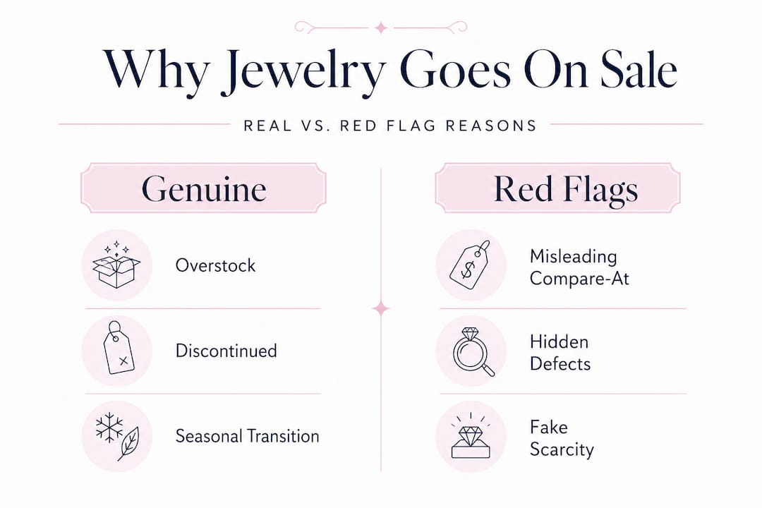 Infographic comparing genuine versus red flag sale reasons
