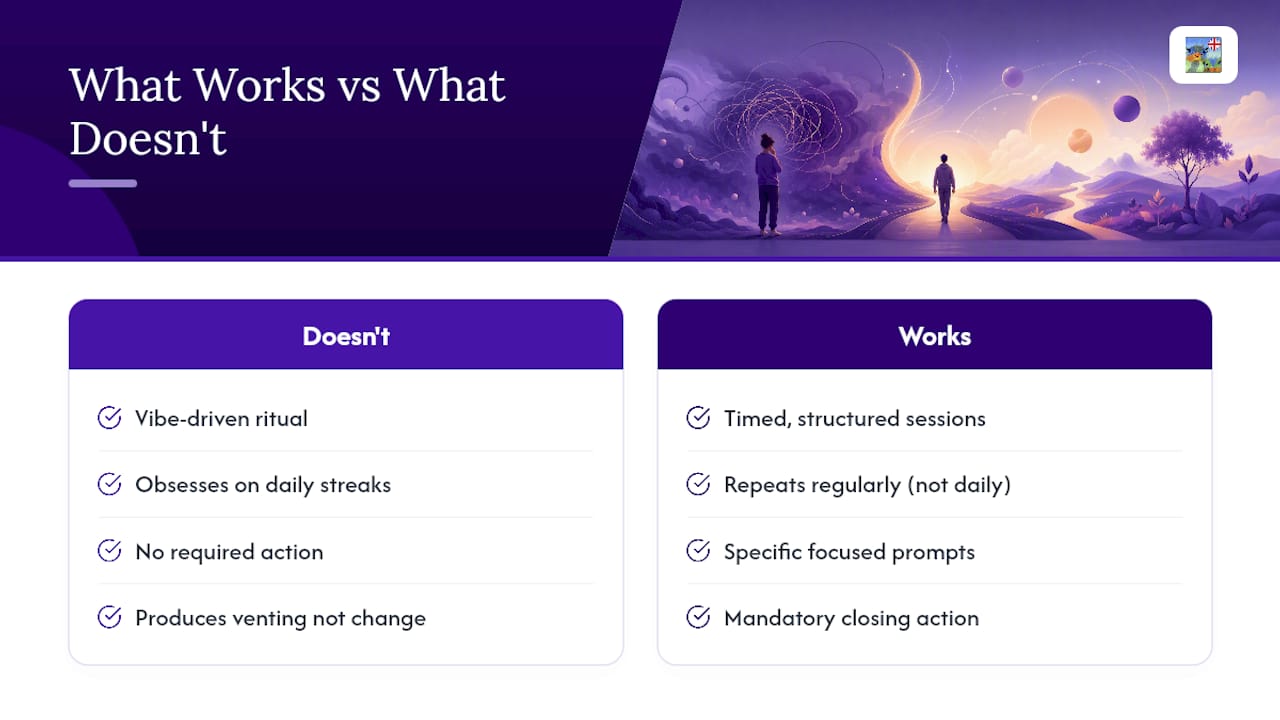 Why Most Journaling Advice Undersells the Hard Part — overview diagram