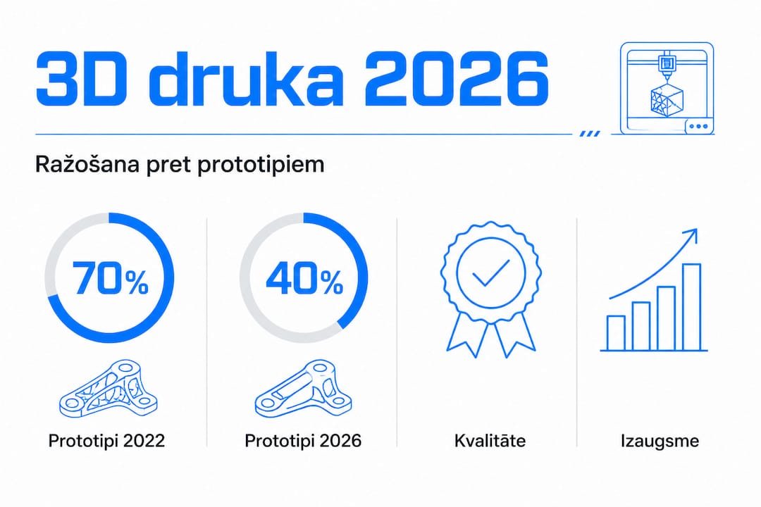 Infografika, kas uzskatāmi parāda, kā prototipu skaits samazinās, kamēr ražošanas apjomi pakāpeniski pieaug.