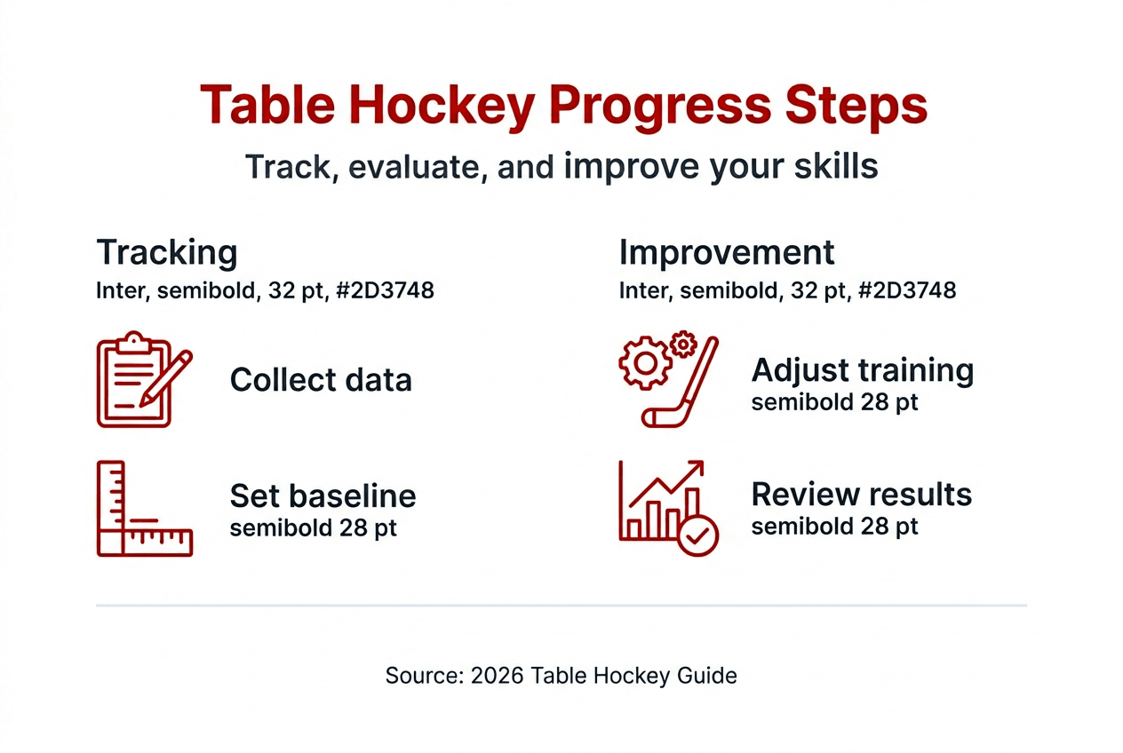 Step-by-step table hockey improvement infographic