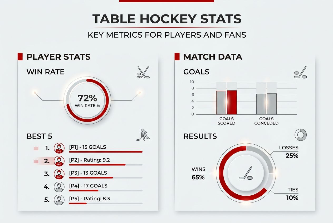 Infographic about key table hockey statistics