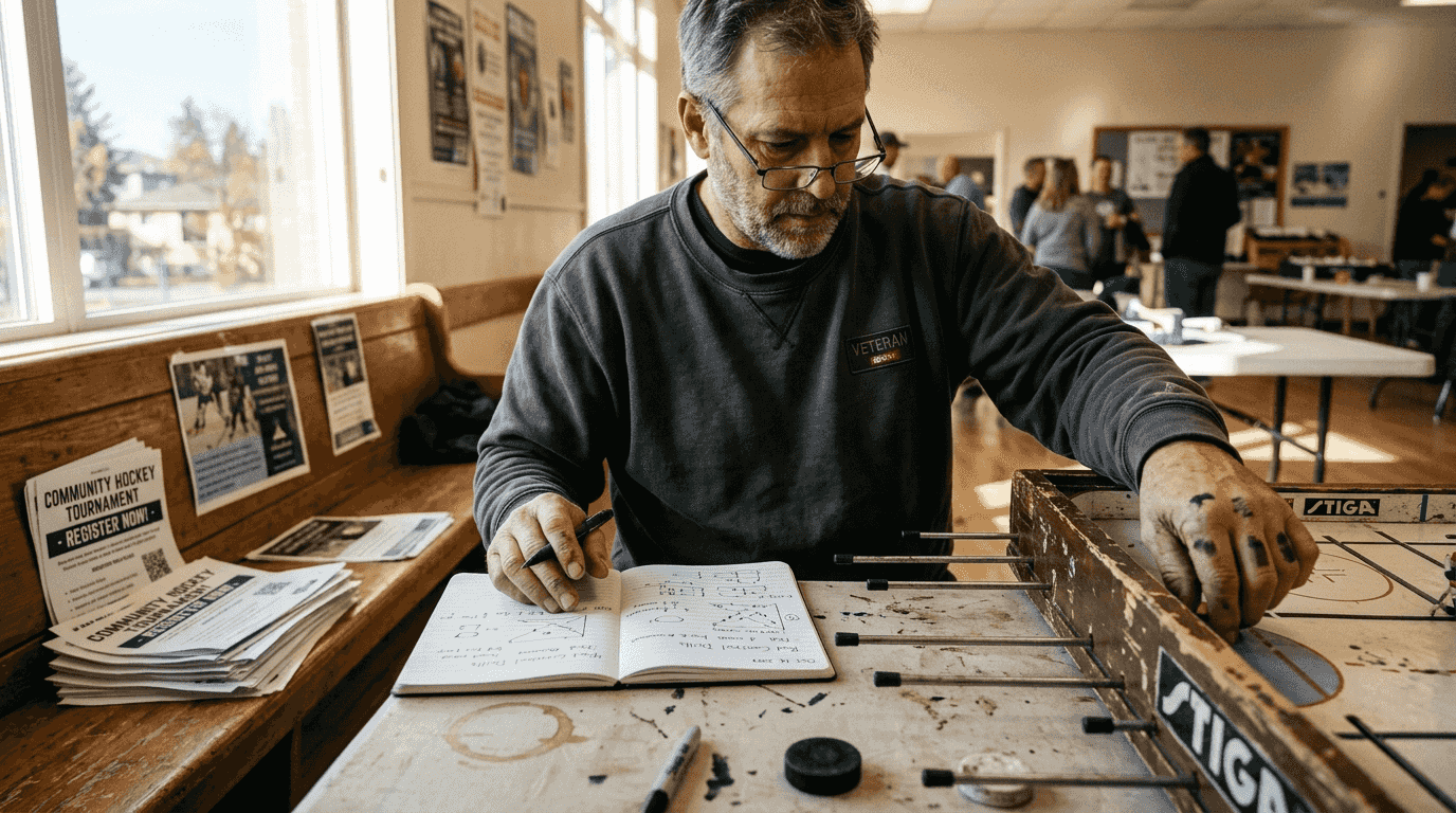 Veteran practicing rod control and table skills