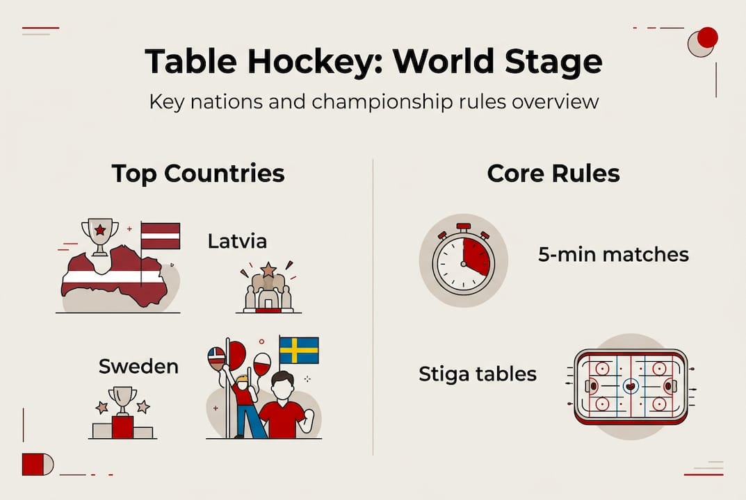 Infographic world table hockey countries and rules