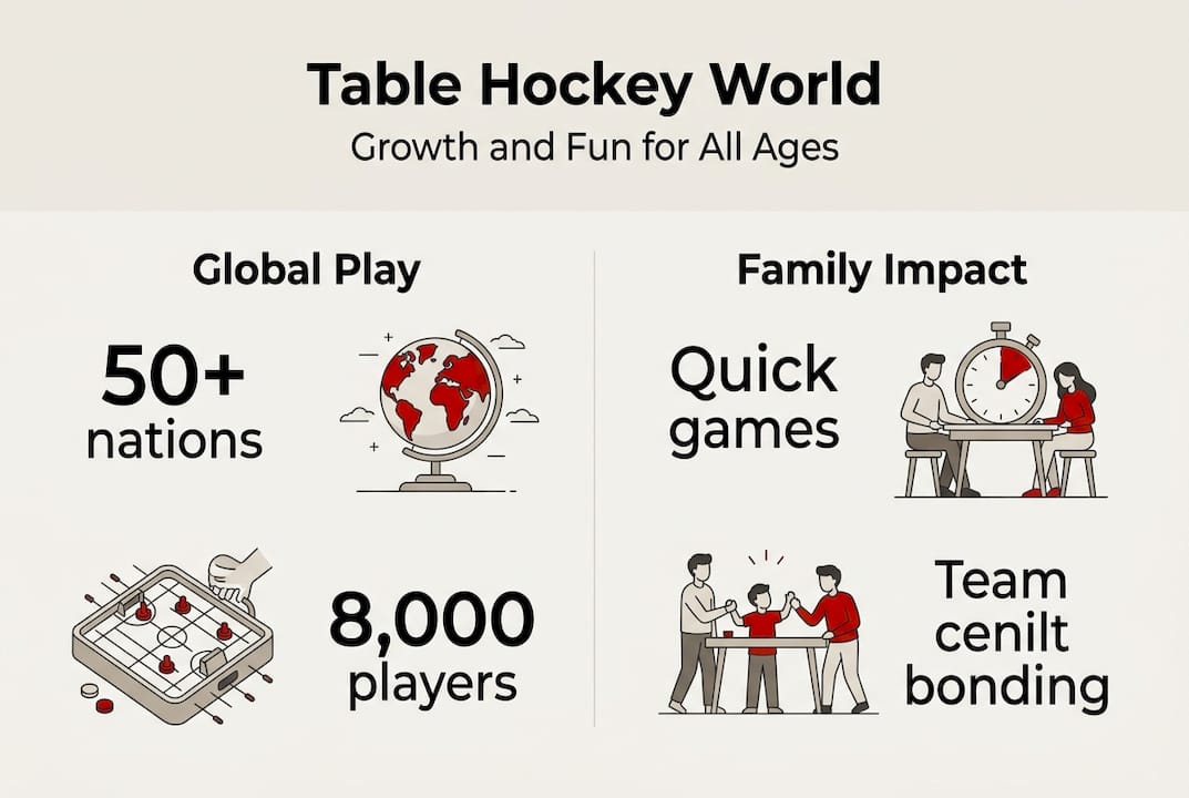Infographic on table hockey global and family trends