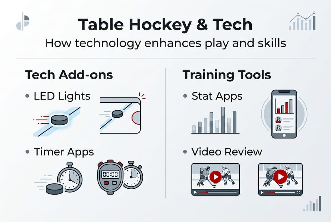 Infographic on technology in table hockey