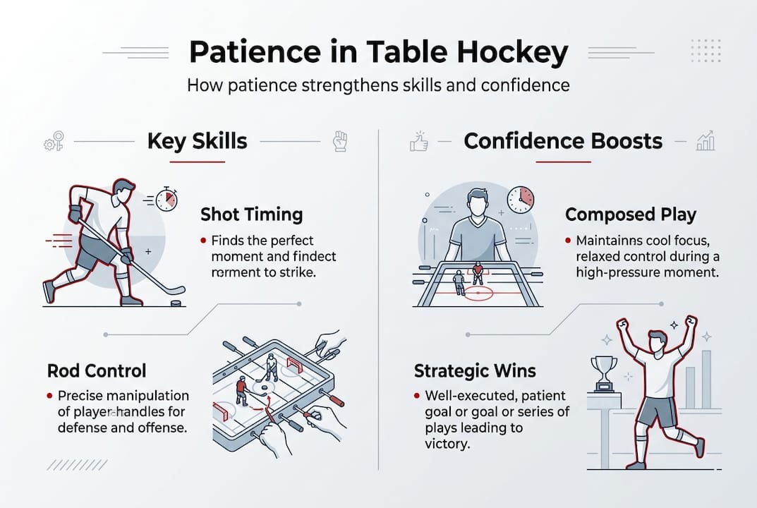 Infographic about patience in table hockey