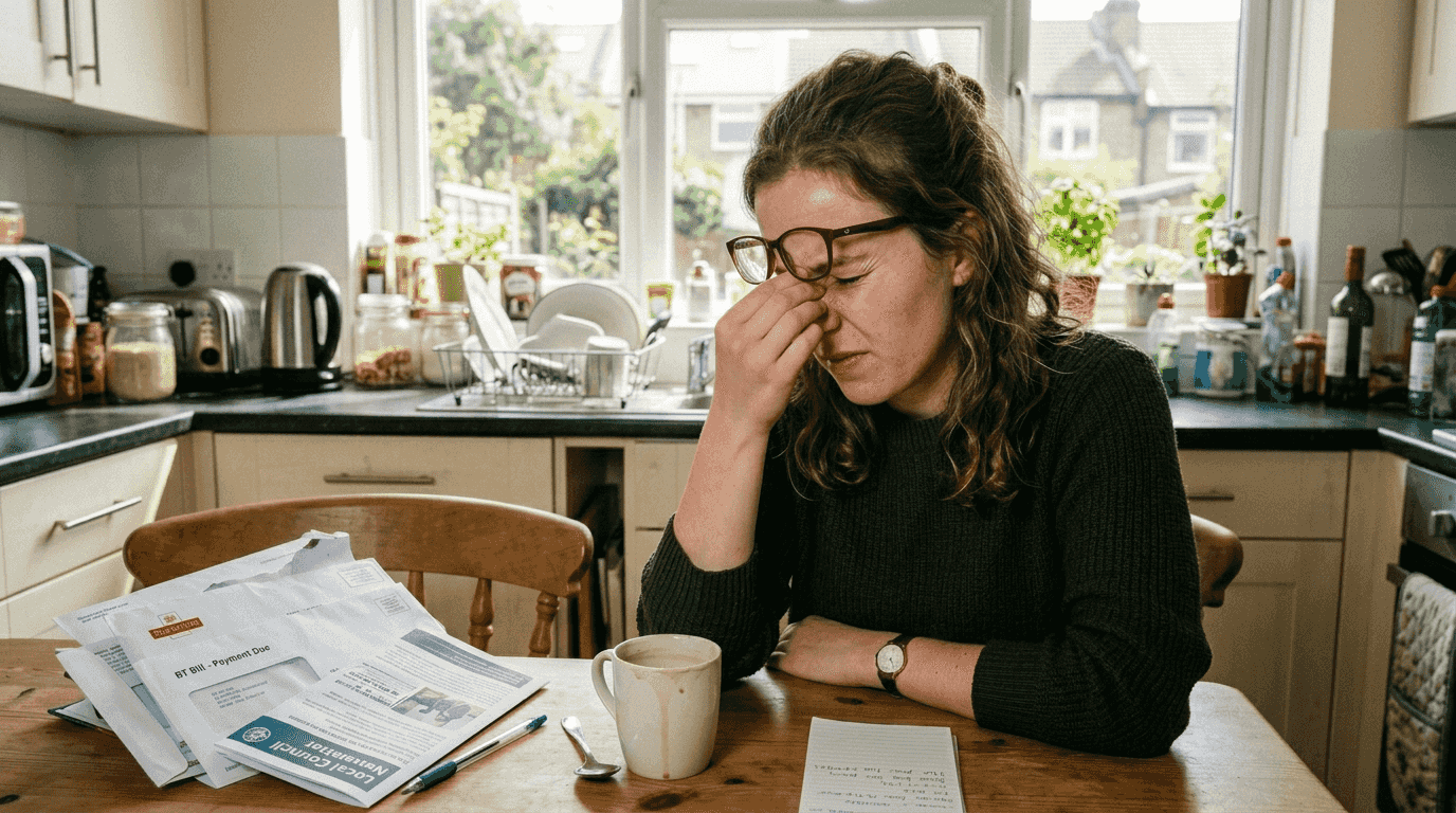 Woman experiencing discomfort from ill-fitting glasses