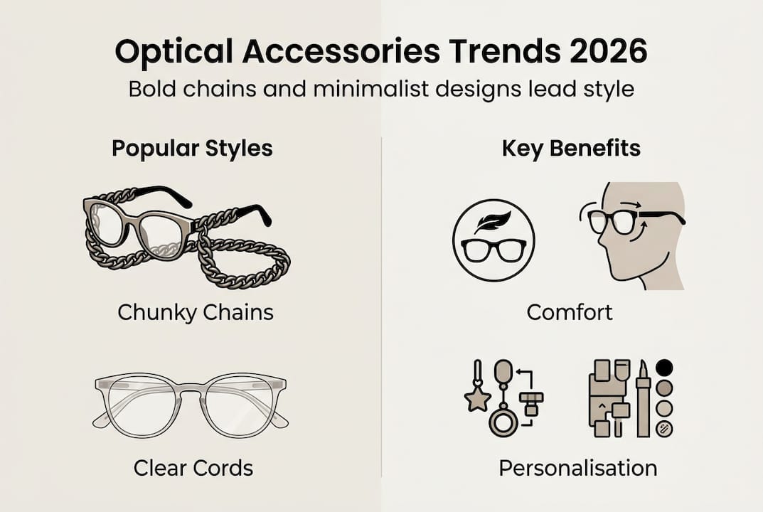 Infographic of optical accessories style trends