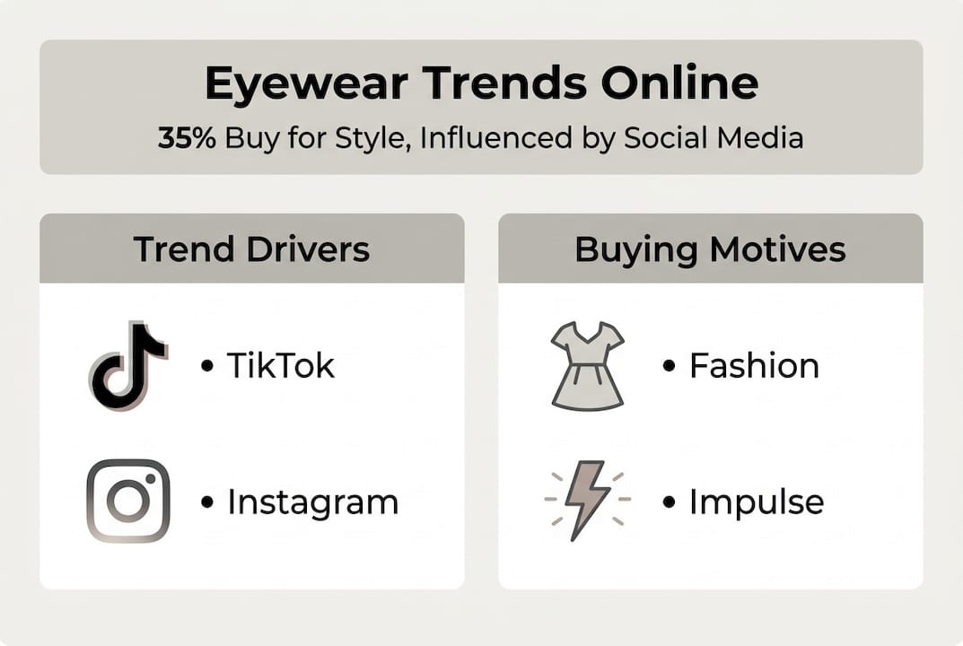 Infographic social media eyewear trend stats