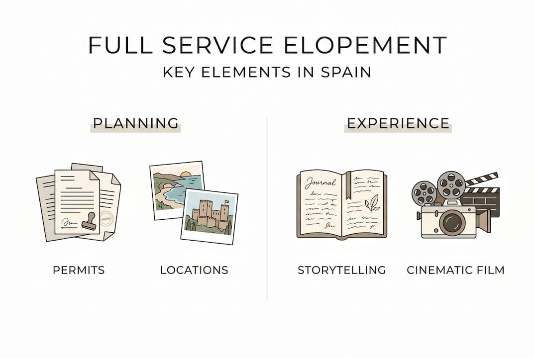 Infographic of elopement key elements in Spain
