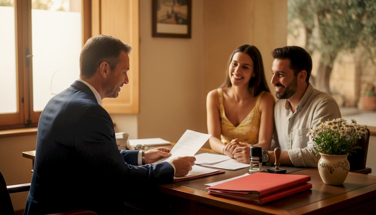 Registrar checks documents for marriage ceremony