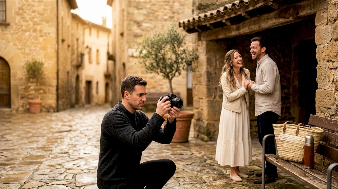 Filmmaker quietly captures couple in rain