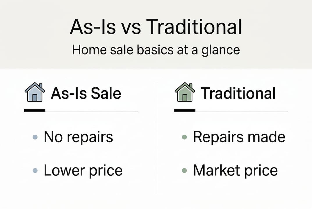 Infographic comparing as-is and traditional sales