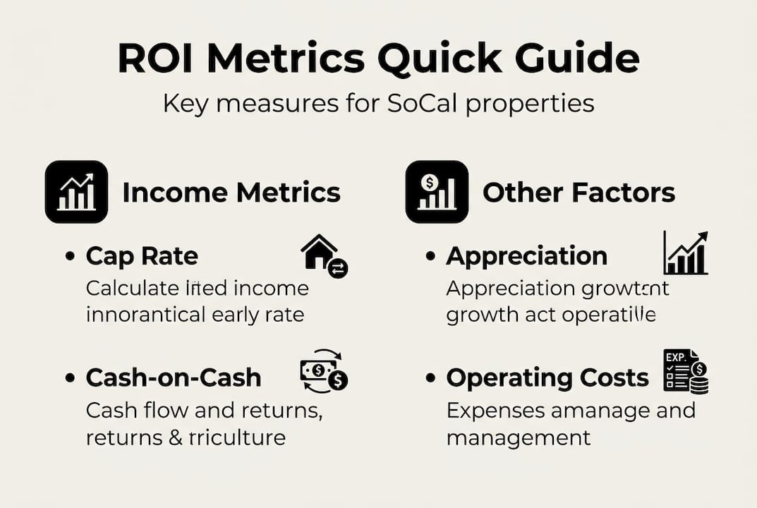 Infographic comparing main real estate ROI types