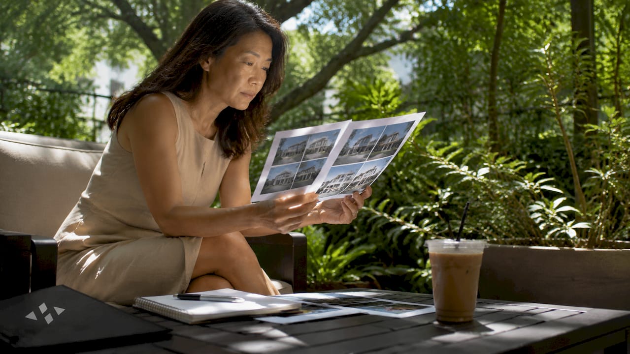 Investor reviewing real estate types documents