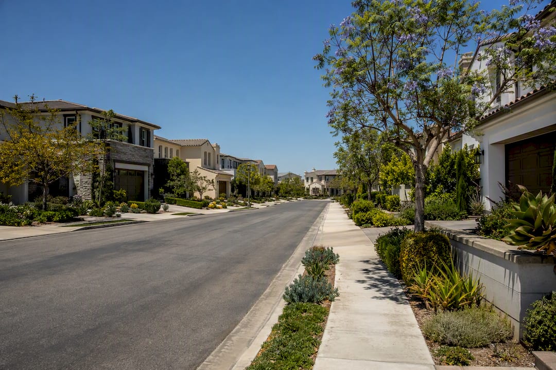 New master-planned community street scene