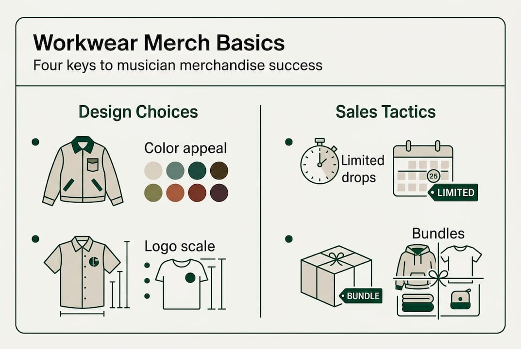 Infographic: basics of musician workwear merch