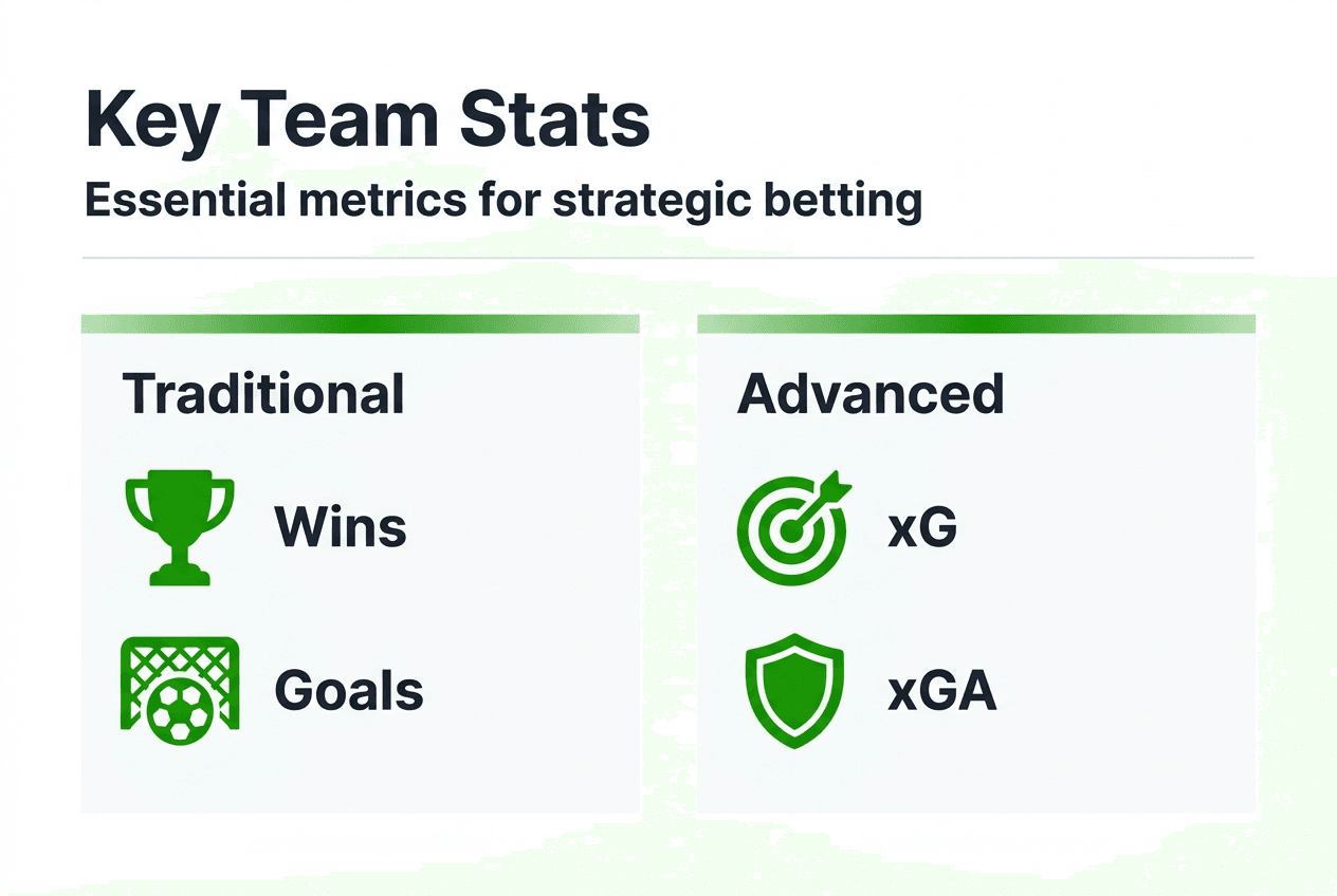 Infographic comparing traditional and advanced stats