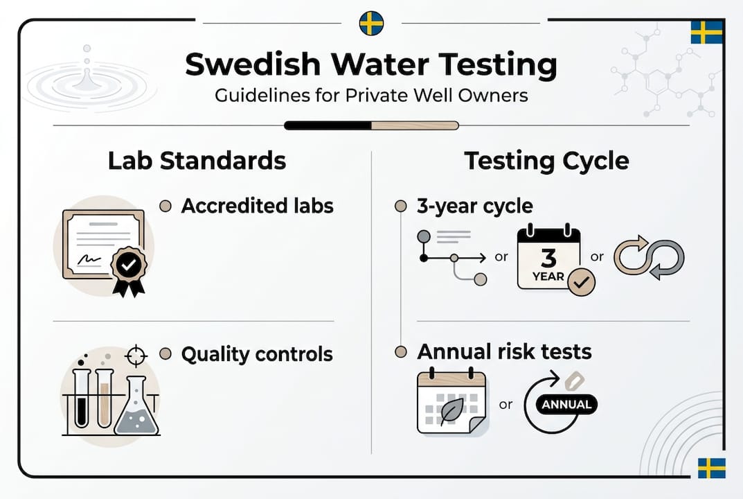 Infographic about Swedish water testing guidelines
