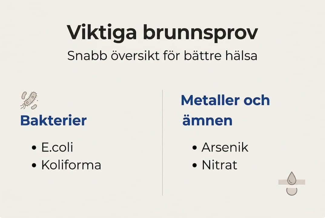Illustration: Vanliga risker med eget brunnsvatten