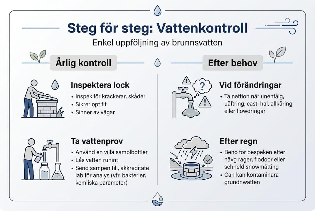 Så här följer du upp vattenkvaliteten – en steg-för-steg guide i infografik