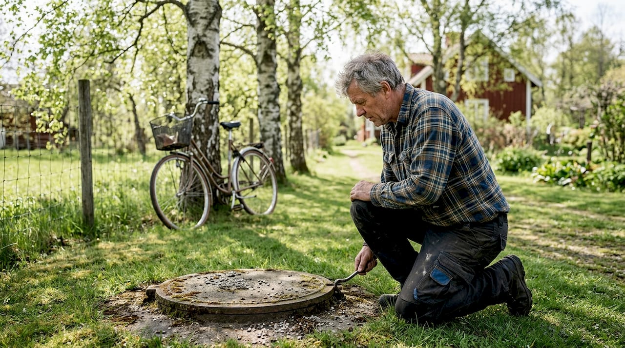 Brunnen på landsbygden kontrolleras