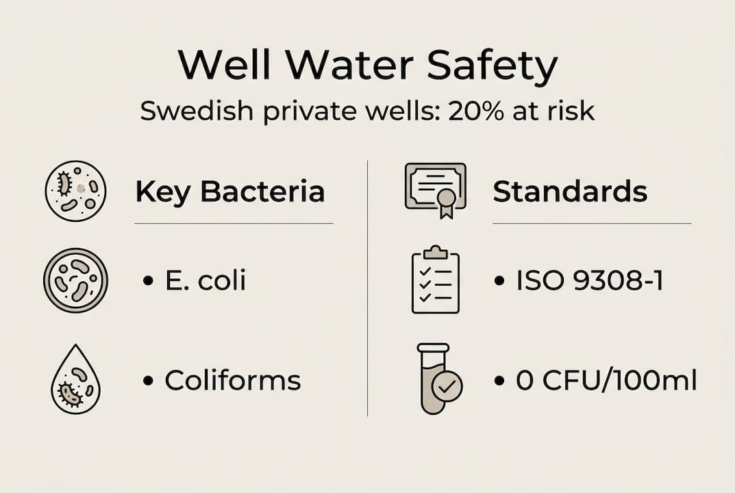 Infographic on Swedish well water safety standards