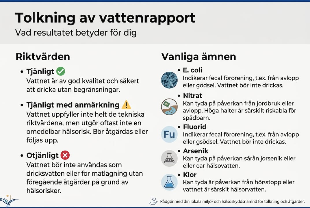 Så här tolkar du vattenrapporten – en överskådlig infographic