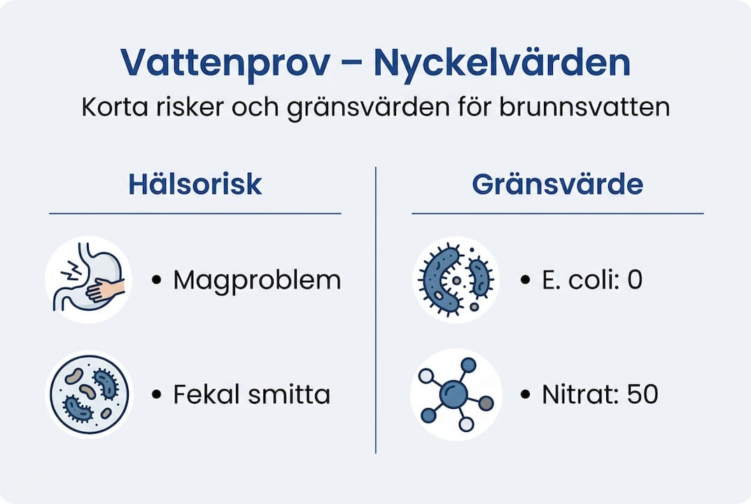 Illustration som visar gränsvärden för vattenkvalitet