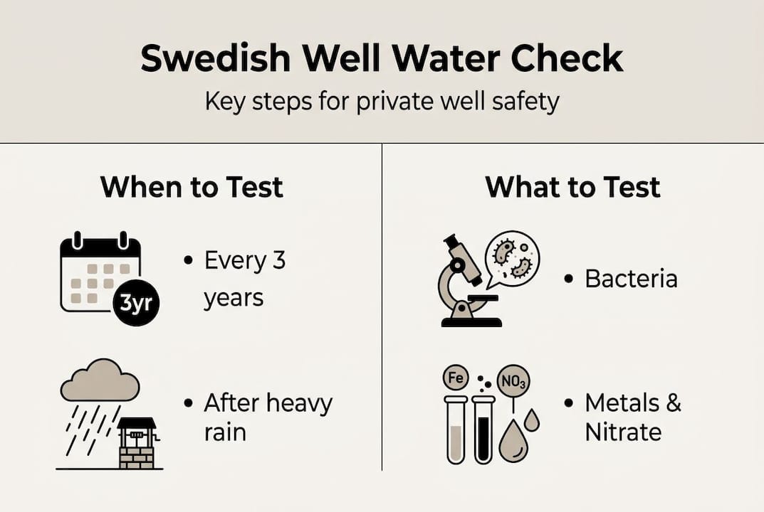Infographic Swedish well water testing overview