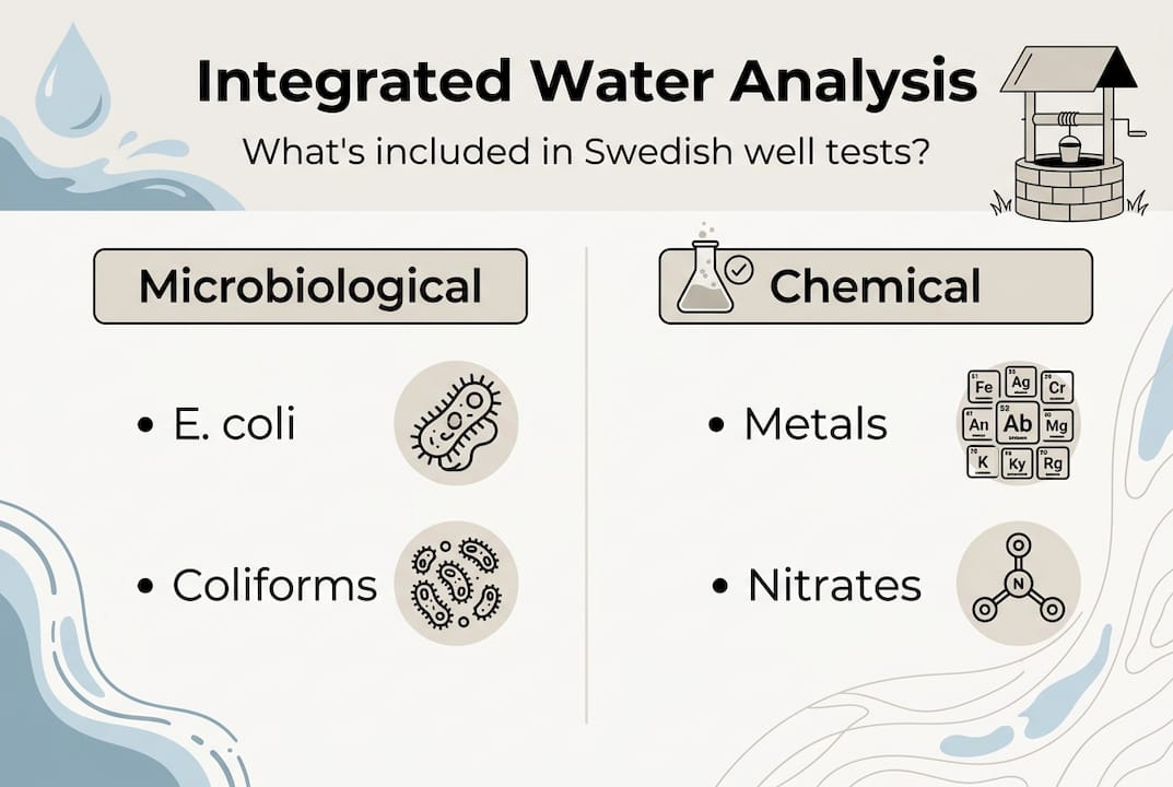 Infographic Swedish well water analysis parameters