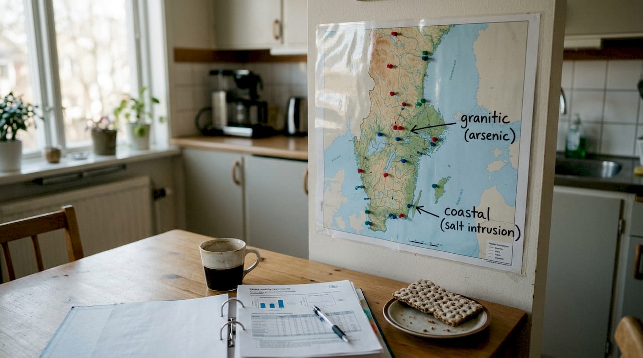 Map of Sweden highlights well water risks