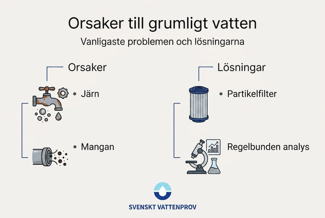 Här får du en överskådlig infografik som förklarar varför vattnet kan bli grumligt – och vad du kan göra åt det.