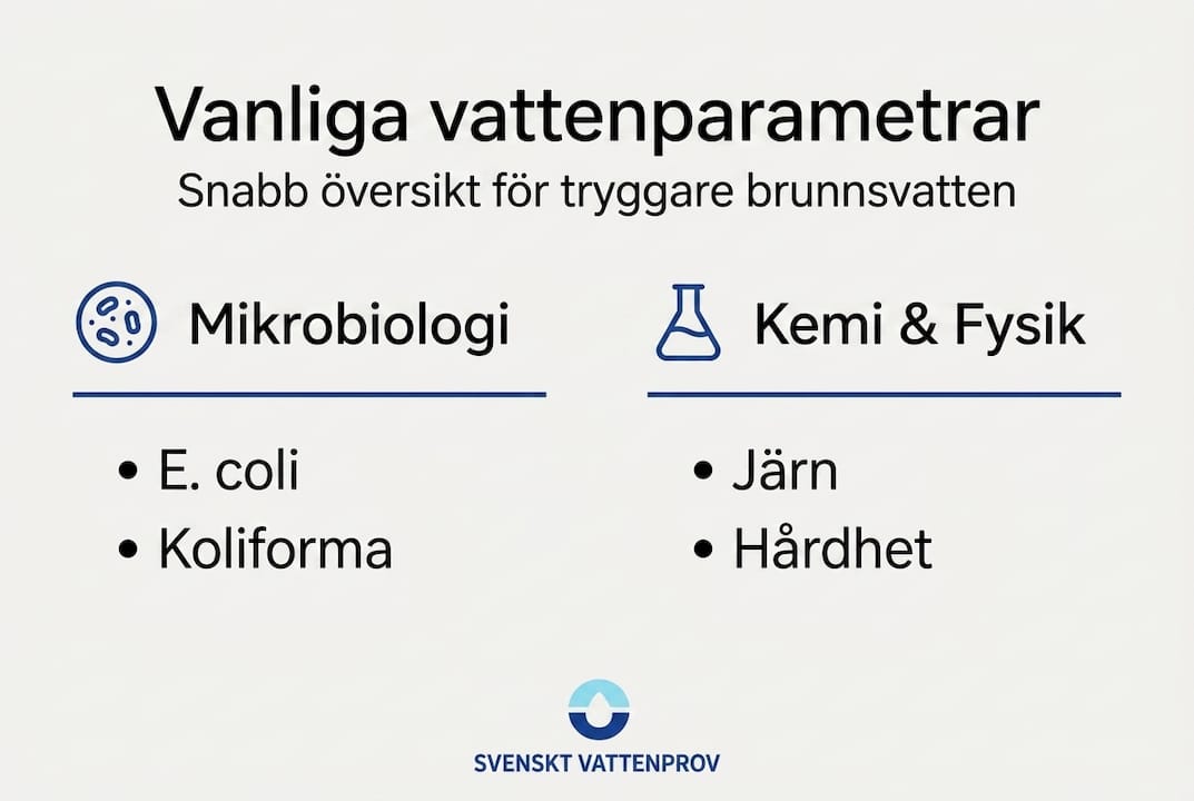 Grafisk översikt över de vanligaste vattenvärdena