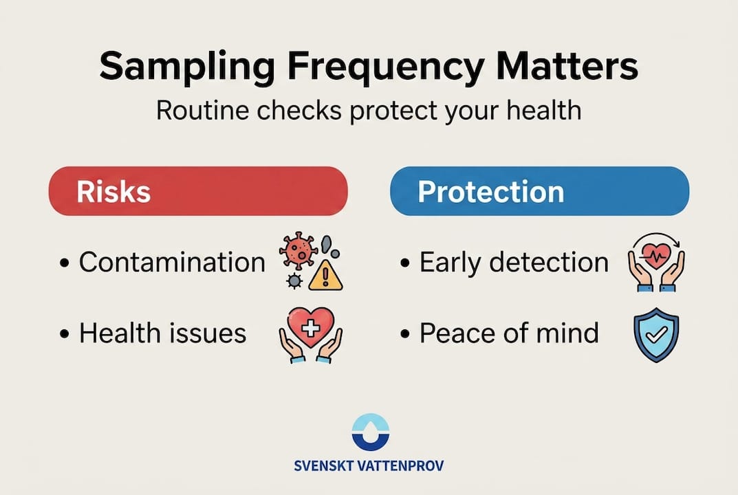 Infographic on sampling frequency for private wells