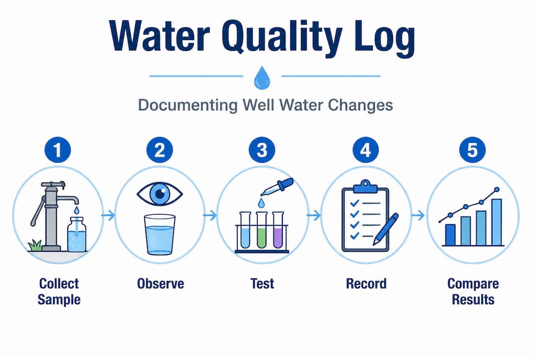 Water quality documentation step-by-step infographic