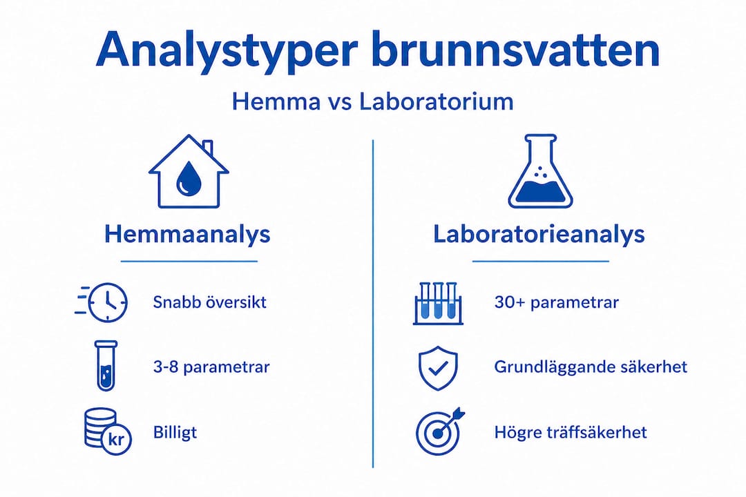 Översiktlig infografik: Så skiljer sig olika metoder för vattenanalys