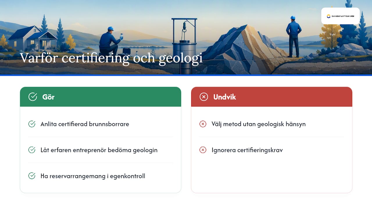 Varför spelar certifiering och geologi roll i praktiken? — overview diagram
