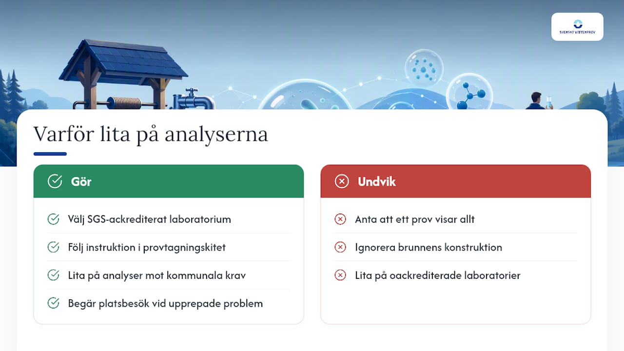 Varför du kan lita på analyser från Svenskt Vattenprov — overview diagram