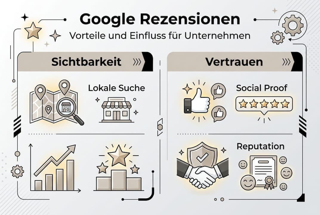 Infografik: Wie Google-Bewertungen Sichtbarkeit und Vertrauen stärken