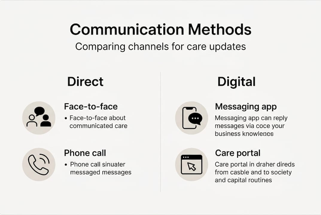 Infographic comparing methods for care communication