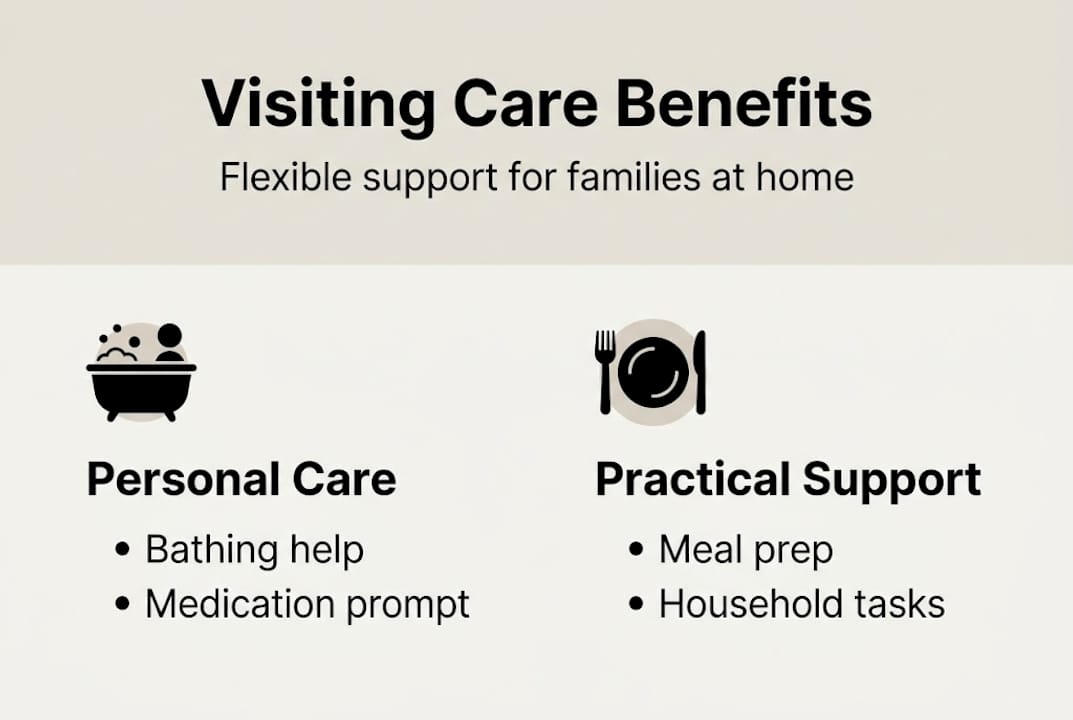 Infographic comparing care benefits and support