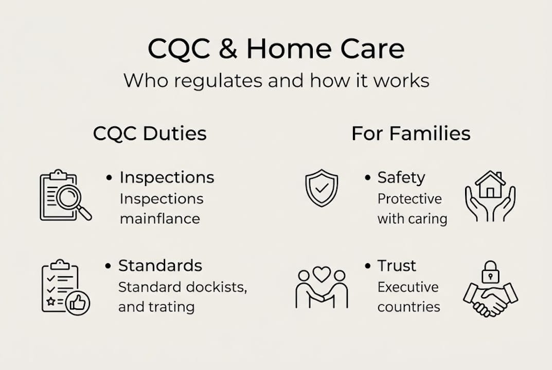 Infographic overview of CQC and home care