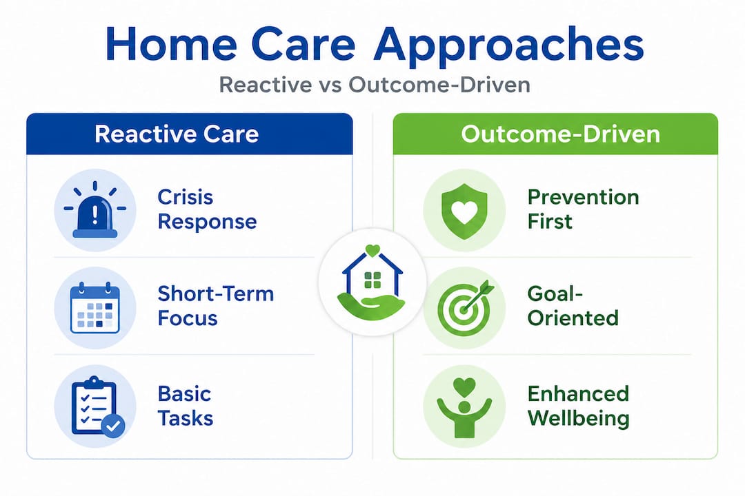 Infographic comparing home care approaches