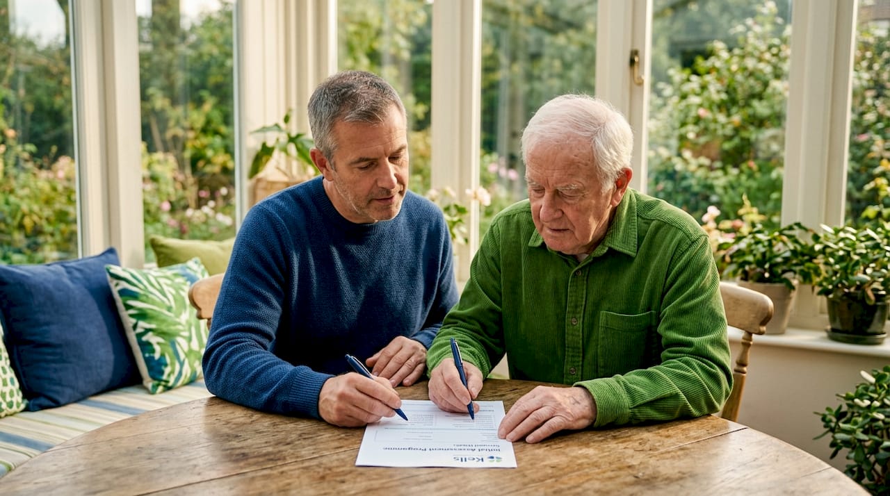 Family working on a healthcare plan together