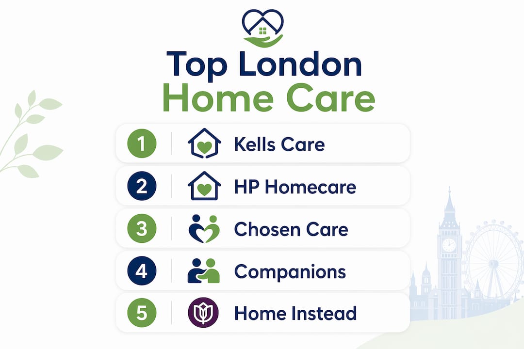 Infographic ranking London home care providers
