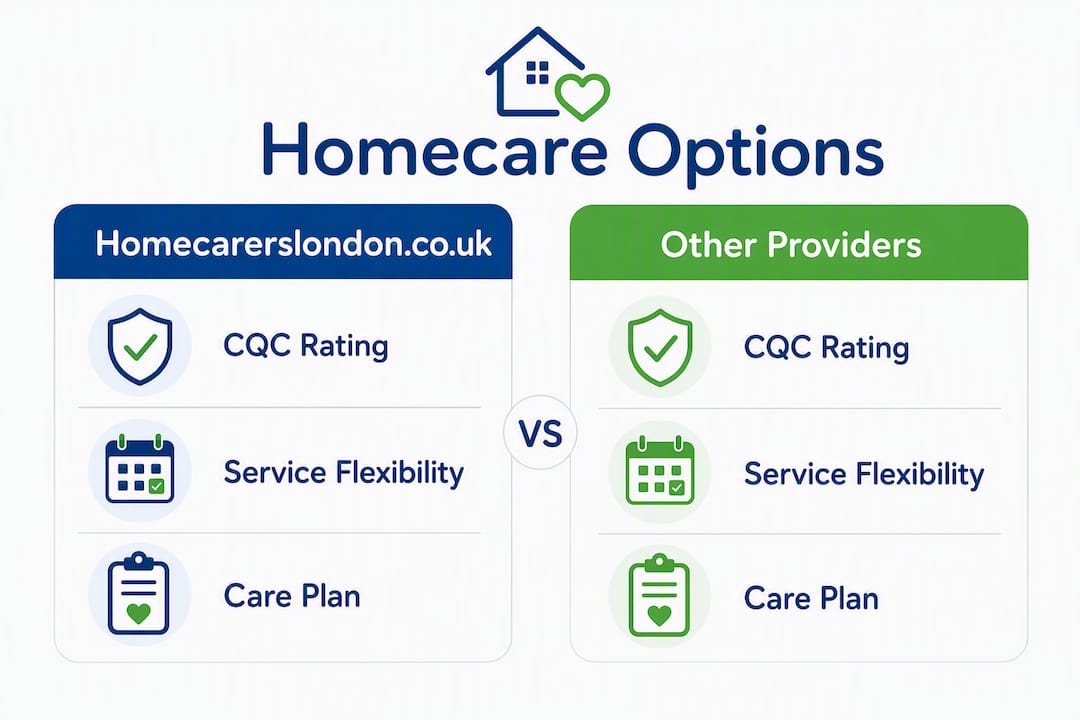 Infographic comparing Homecarerslondon.co.uk and other London providers