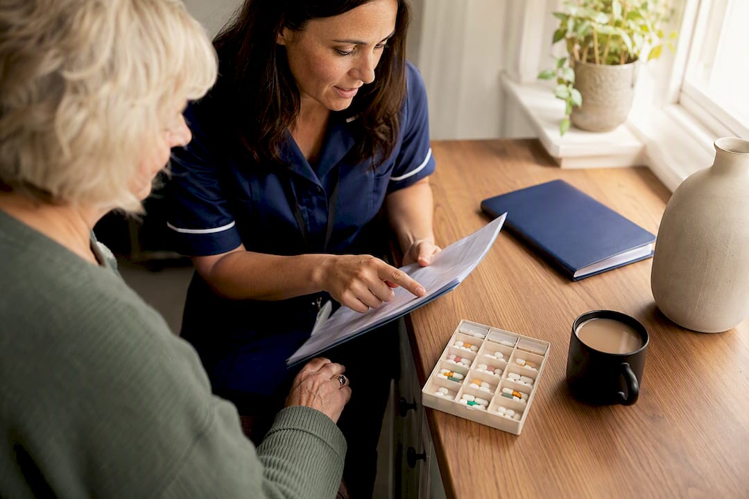 Reviewing personalised care plan and medicines