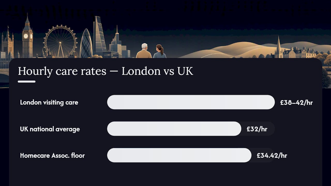 How much does Parkinson's care cost in London? — overview diagram